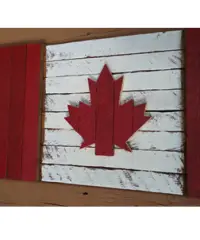 Rustic Canadian Flags