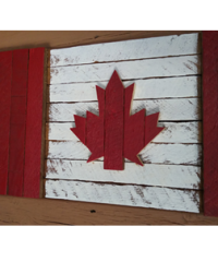 Rustic Canadian Flags